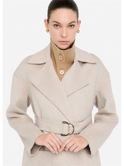 Cappotto in lana con cintura LIU JO | CF5283T4627/71500